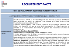 Recrutement par voie de pacte 2026